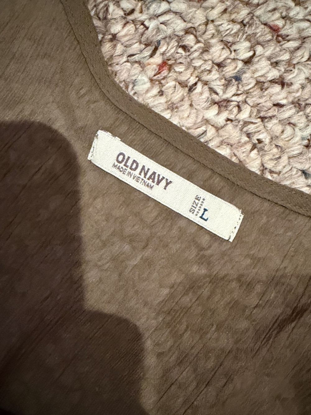 Old Navy Olive Layered-Hem Scoop Tank Top - Picture 5 of 6